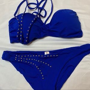 royal blue vizcaya bikini set